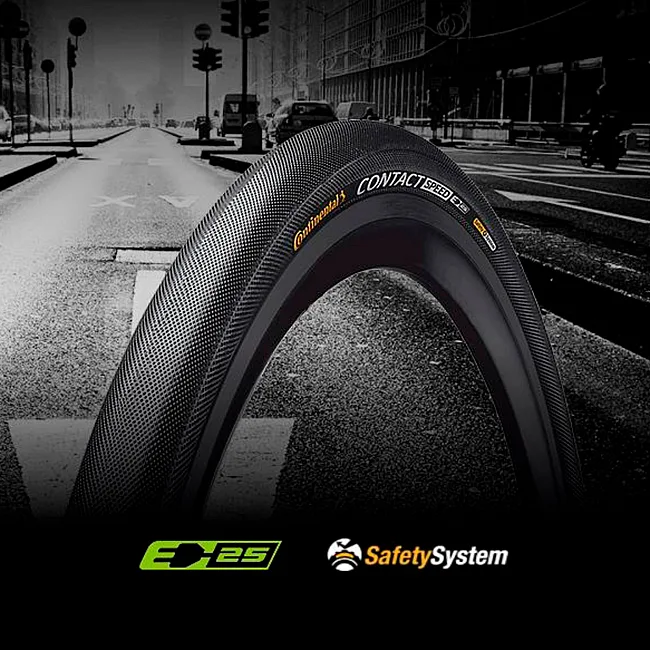 Покрышка на велосипед CONTINENTAL Contact Speed, 28" | 700 x 42C (40C) | 28 x 1.60, черная, не складная, skin