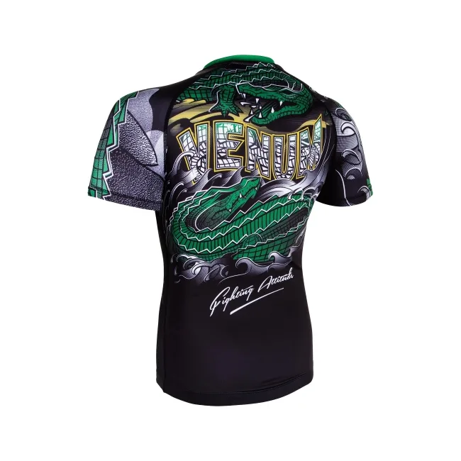 Рашгард VENUM Crocodile Short Sleeves Black Green