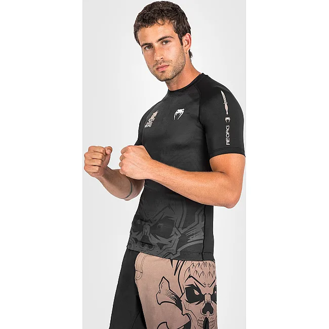 Рашгард VENUM Reorg Short Sleeves Black