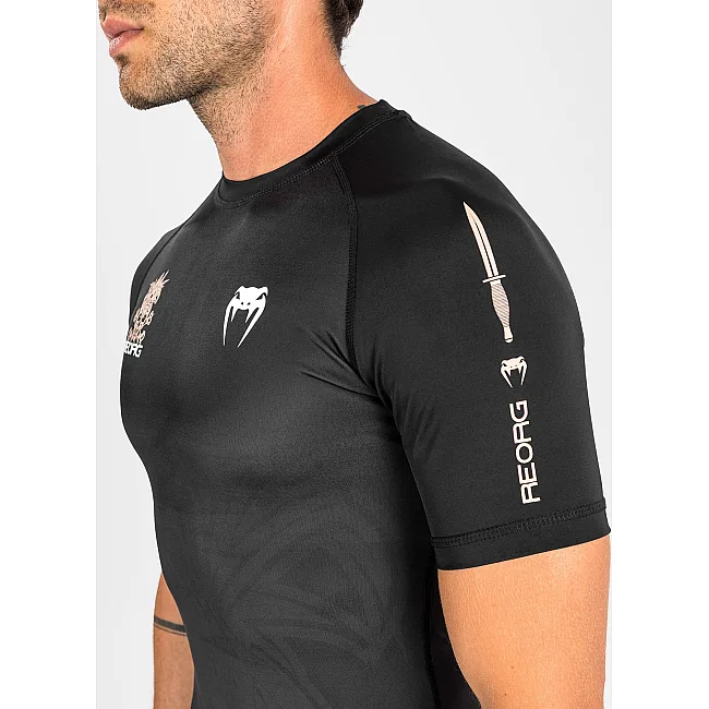 Рашгард VENUM Reorg Short Sleeves Black