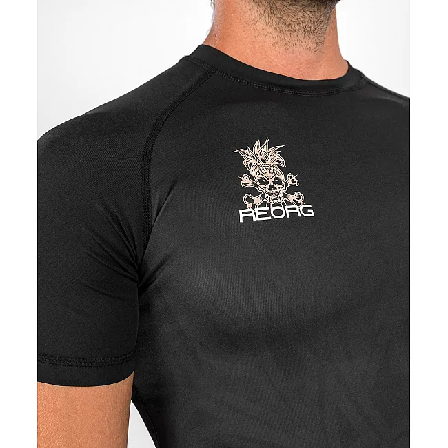 Рашгард VENUM Reorg Short Sleeves Black