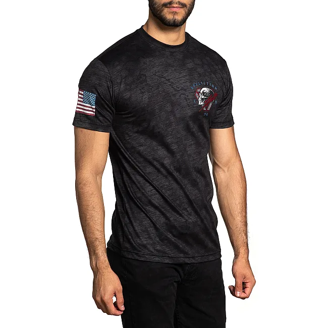 Футболка AFFLICTION Ck Tribunal A24272 Black Mass