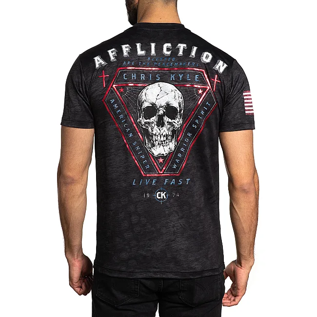 Футболка AFFLICTION Ck Tribunal A24272 Black Mass