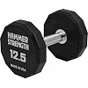 Гантель профессиональная с полиуретановым покрытием HAMMER STRENGHT TA-9215-12_5 (Черный)