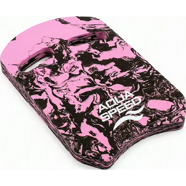 Дошка для плавання Aqua Speed UNI SWIRL KICKBOARD 63411 рожевий, чорний 43x28x3,6cм