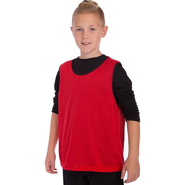 Манишка спортивная игровая цельная детская SP-SPORT CO-5541 57х50см (Красный)