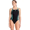 Купальник Arena SWIM PRO BACK GRAPHIC черный, бирюзовый
