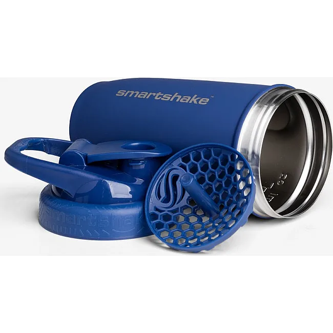 Спортивний шейкер SMARTSHAKE металевий Reforce Stainless Steel 30oz/900ml Navy Blue