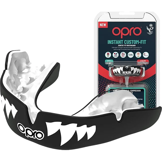 Капа для бокса OPRO Instant JAWS взрослая (возраст 11+) Black (art.102525002)