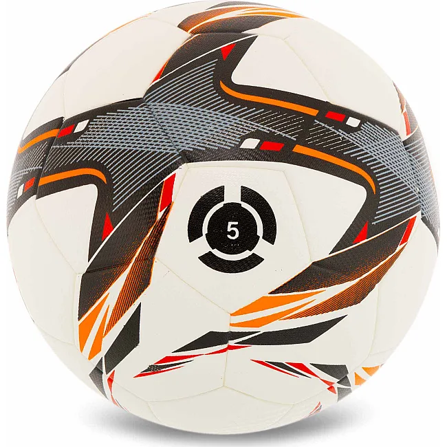 Футбольний м'яч SP-SPORT FB-4992 №5 PU (Білий-помаранчевий)