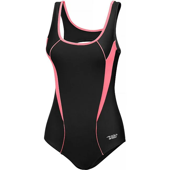 Купальник закрытый для женщин Aqua Speed KATE 61569 черный, оранжевый