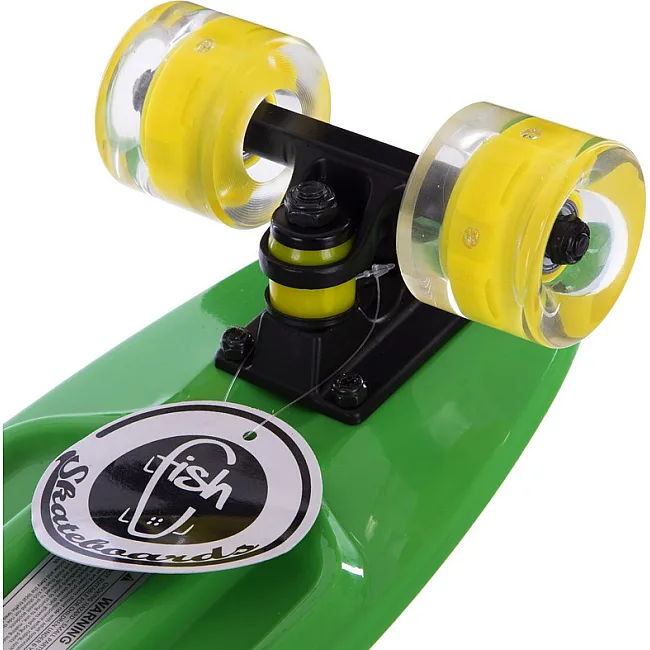 Пенни борд Penny Board круизер пластиковый со светящимися колесами 22