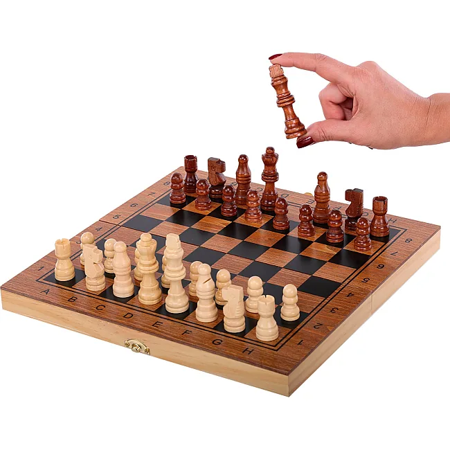 Шахматы шашки нарды 3 в 1 набор настольных игр деревянные ZOOCEN ZC7234
 34см x 34см х 2,5см