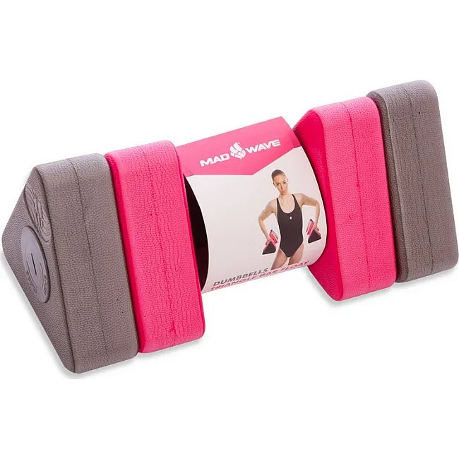 Гантель для аквафитнеса и аквааэробики аква-гантель Aqua Dumbbell MADWAVE
 Triangle Bar Float M082601 1шт (Серый)