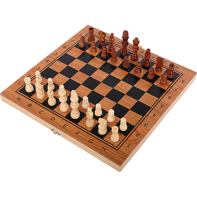 Шахматы шашки нарды 3 в 1 набор настольных игр деревянные ZOOCEN ZC7234
 34см x 34см х 2,5см