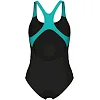 Купальник Arena SWIM PRO BACK GRAPHIC черный, бирюзовый