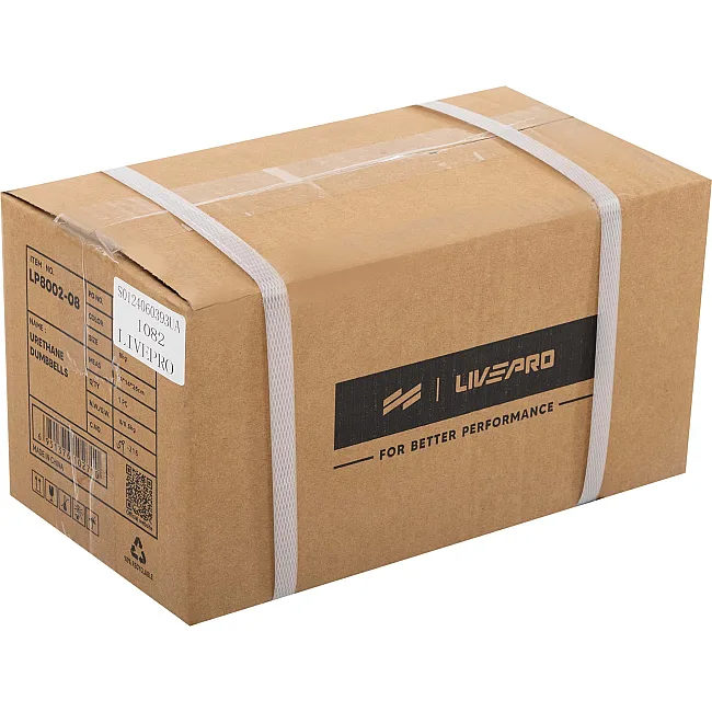 Гантели профессиональные
 с полиуретановым покрытием LiveUp LP8002-8 2шт по 8кг