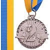 Медаль спортивная с лентой SP-SPORT
 ZIP C-6404 ø4,5см (Золотой)