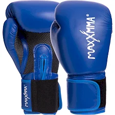 Перчатки для бокса PU MAXXMMA GB01S (Синий)