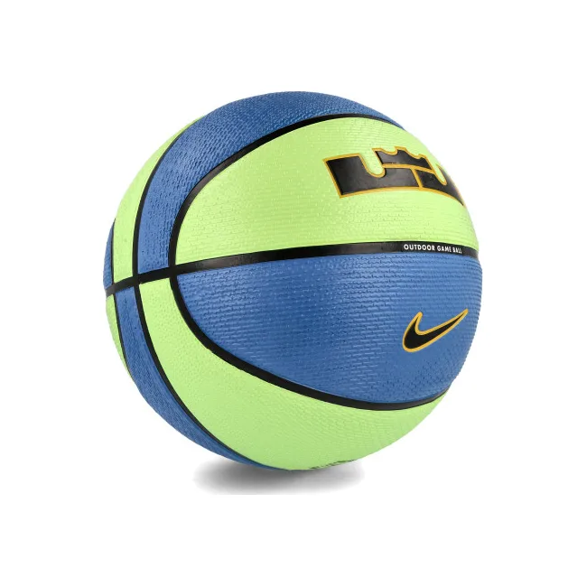 Мяч баскетбольный Nike PLAYGROUND 2.0 8P L JAMES DEFLATED LIME GLOW/BK/UNIVERSITY GOLD/BLACK size 7