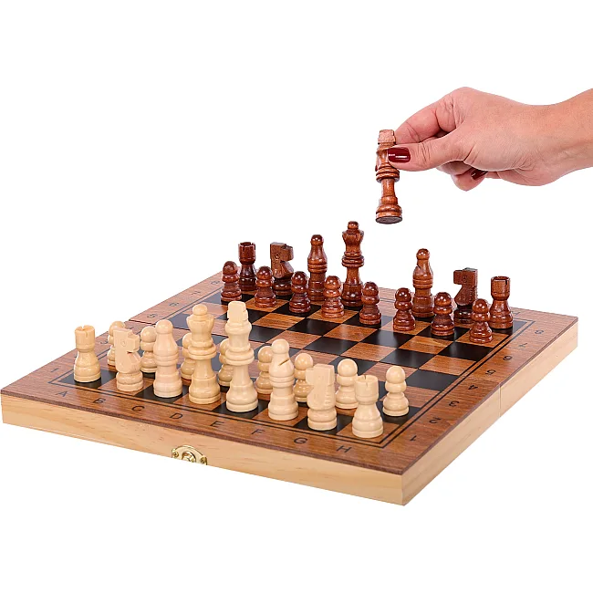 Шахматы шашки нарды 3 в 1 набор настольных игр деревянные ZOOCEN ZC7234
 34см x 34см х 2,5см
