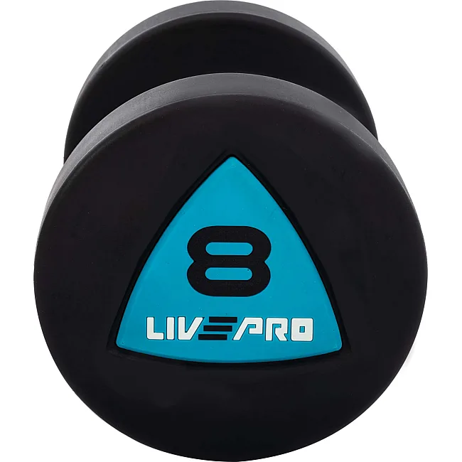 Гантели профессиональные
 с полиуретановым покрытием LiveUp LP8002-8 2шт по 8кг
