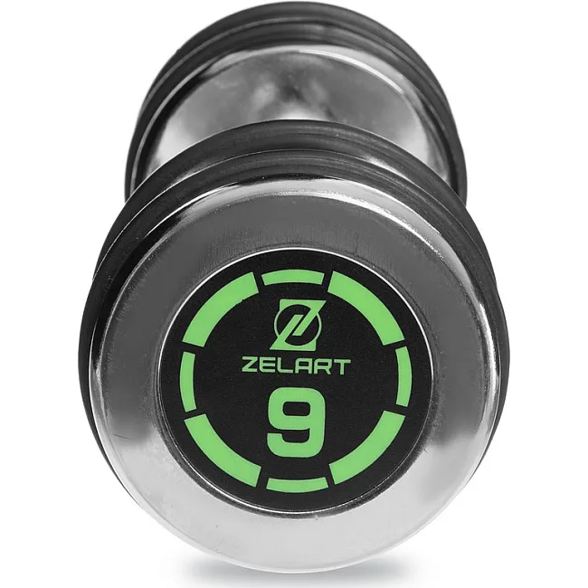 Гантель цельная стальная хромированная ZELART
 FI-2622-9 1шт 9кг хром