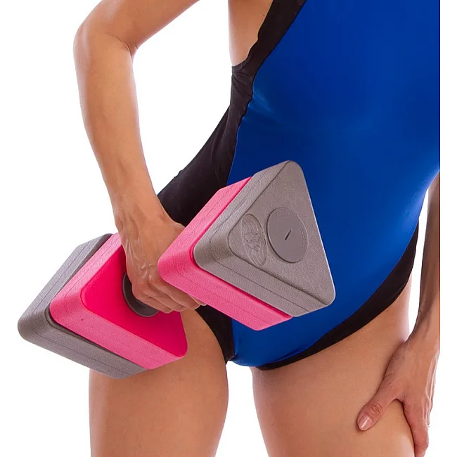 Гантель для аквафитнеса и аквааэробики аква-гантель Aqua Dumbbell MADWAVE
 Triangle Bar Float M082601 1шт (Серый)