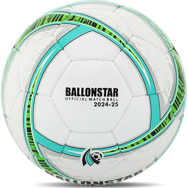 Футбольный мяч
 BALLONSTAR FB-4403 №5 PU (Белый-салатовый)