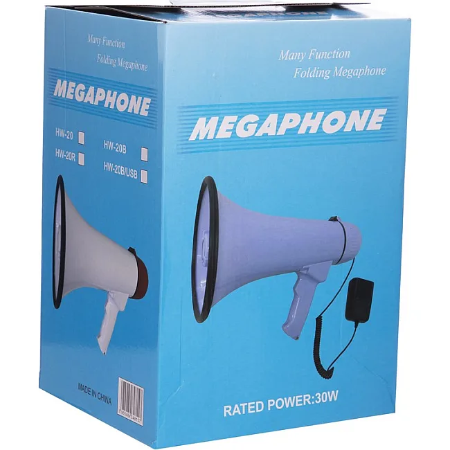 Громкоговоритель мегафон рупор ручной Yaochen HW-20B 30W