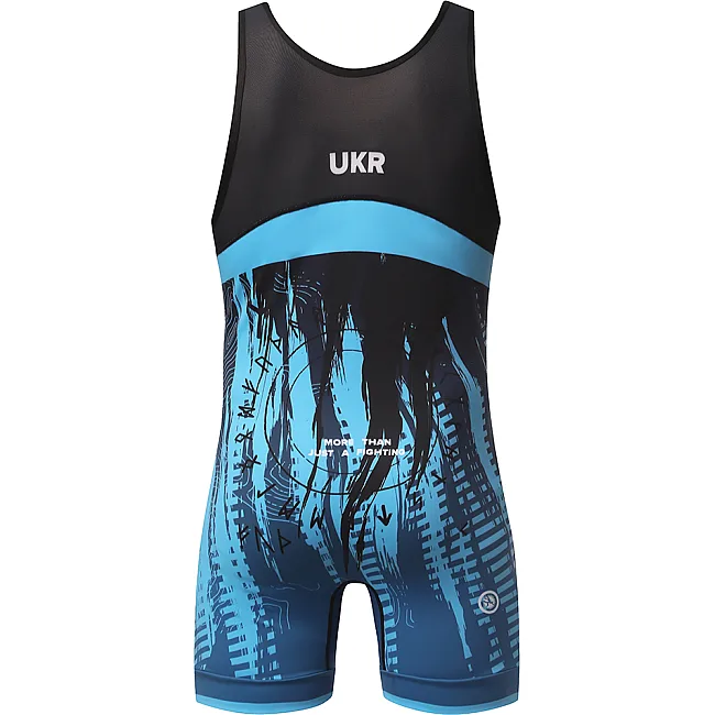 Детское трико для единоборств PERESVIT Temper Wrestling Singlet Blue Black