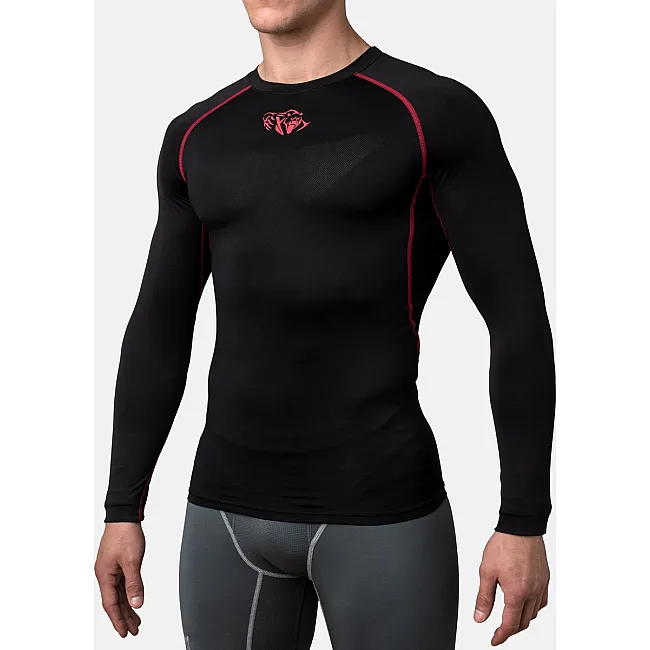Компрессионная футболка Peresvit Air Motion Black Red Long Sleeve