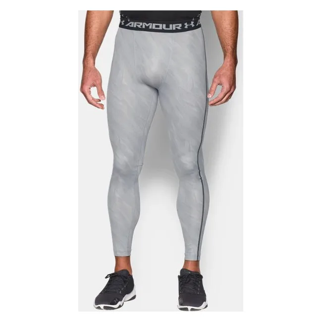 Легінси чоловічі Under Armour HeatGear Printed Overcast Gray