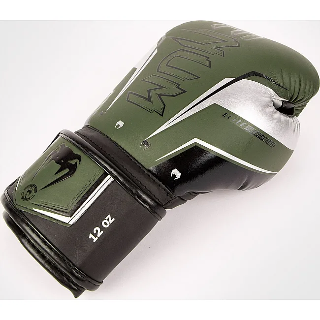 Рукавиці для боксу VENUM Elite Evo Khaki Silver