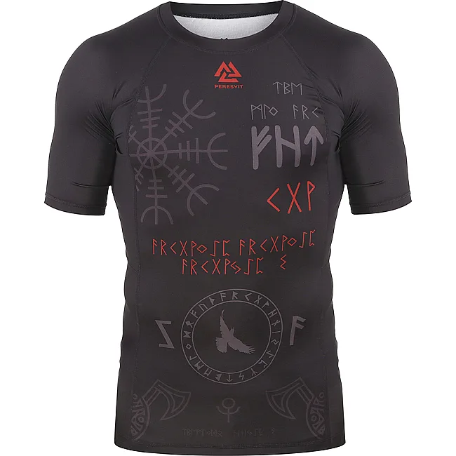 Рашгард PERESVIT Valhalla Black Short Sleeve