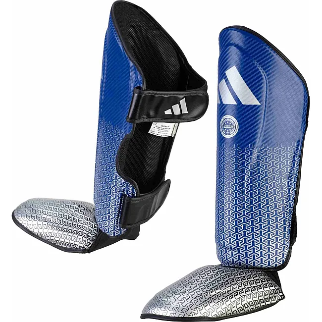 Защита голени и стопы с лицензией Wako Semi Contact | синее/серебро | ADIDAS ADIKBSI300