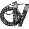 Скакалка со счетчиком PowerPlay 4215 Jump Rope With Counter Черно/Сера 2.75 см.