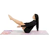 Замшевый коврик для йоги каучуковый двухслойный RECORD FI-5662-79 (Розовый-фиолетовый)