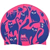 Шапочка для бассейна силиконовая для взрослых MADWAVE Cats M055457 (Розовый)