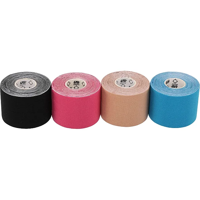 Кинезио тейп преднарезанный для лица и тела Kinesio tape RIGORER Z320131501 (Черный)
