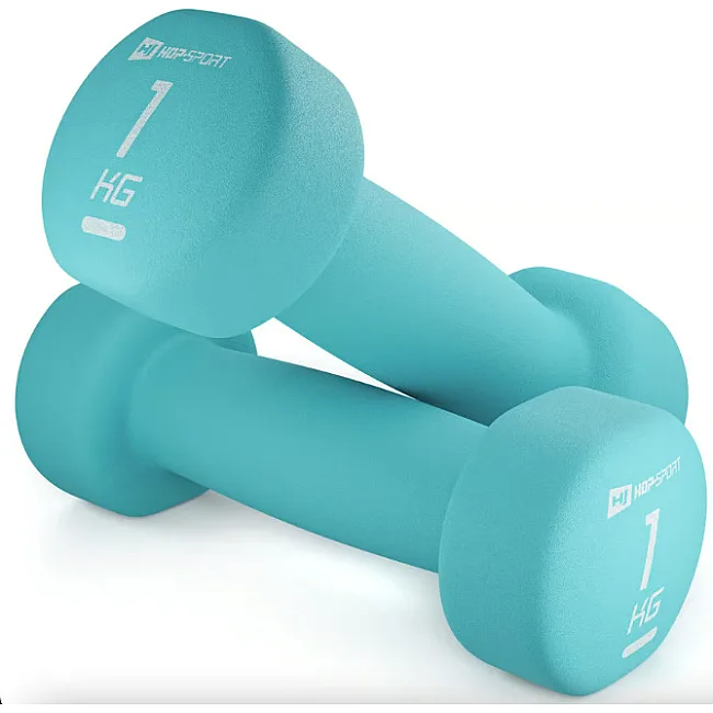 Гантели неопреновые Hop-Sport HS-V010DR 2 x 1 кг бирюзовые