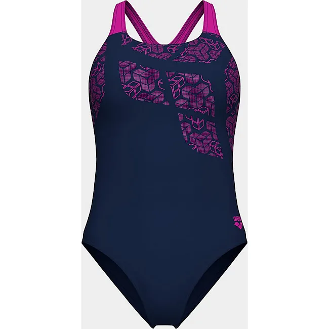 Купальник закрытый для женщин Arena KIKKO SWIMSUIT SWIM PRO BACK синий, розовый (для женщин)