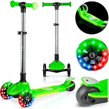Детский самокат трехколесный Ricokids Jelly зеленый