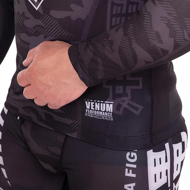 Костюм компресійний чоловічий рашгард лонгслів та штани VENUM
 OKINAWA 9504-9604 XXS
-XXL (Чорний-червоний)