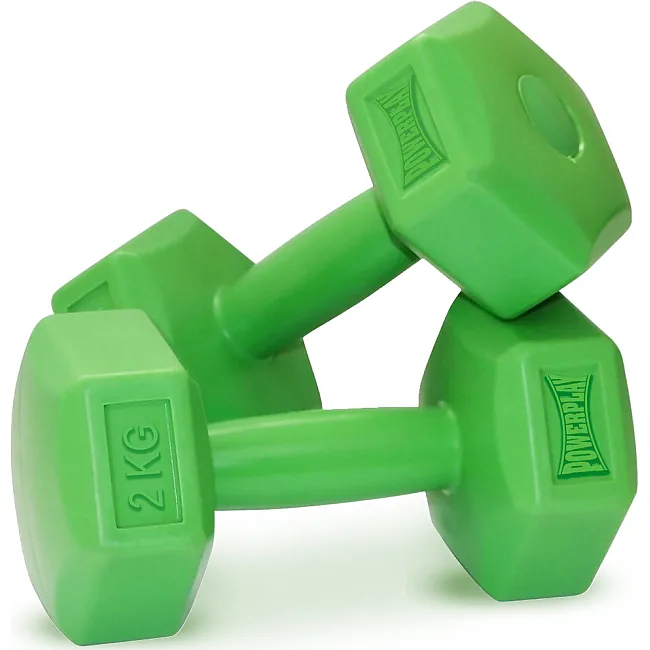 Гантели композитные POWERPLAY 4124 Hercules 2*2 кг. Зеленые (пара – 2шт.)