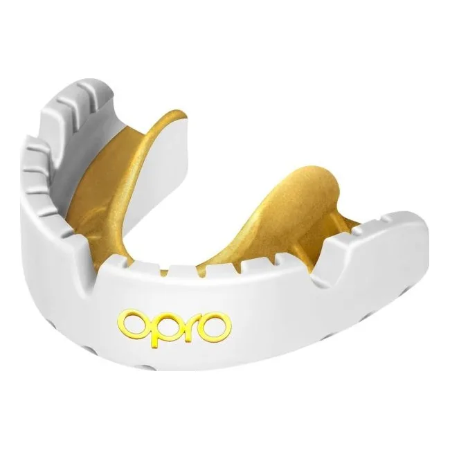 Капа OPRO Gold Braces під брекети доросла (вік 11+) White/Gold (art.102506004)