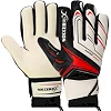Вратарские перчатки профессиональные с защитой пальцев SOCCERMAX GK-4341 7-11 (Белый-черный-красный)