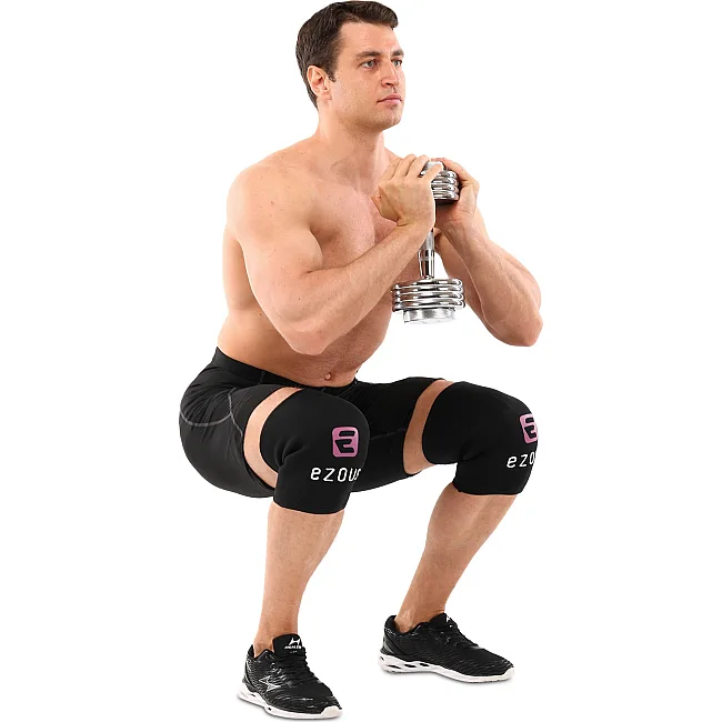 Наколенники для приседа и пауэрлфтинга 2штуки SQUAT KNEECAP EZOUS A-01 (Черный)