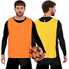 Манишка спортивная игровая двусторонняя с резинкой SP-SPORT CO-0792 (Лимонный-оранжевый)
