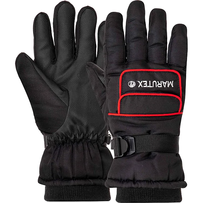 Перчатки для лыж и сноуборда мужские MARUTEX A-3318 (Черный-красный)